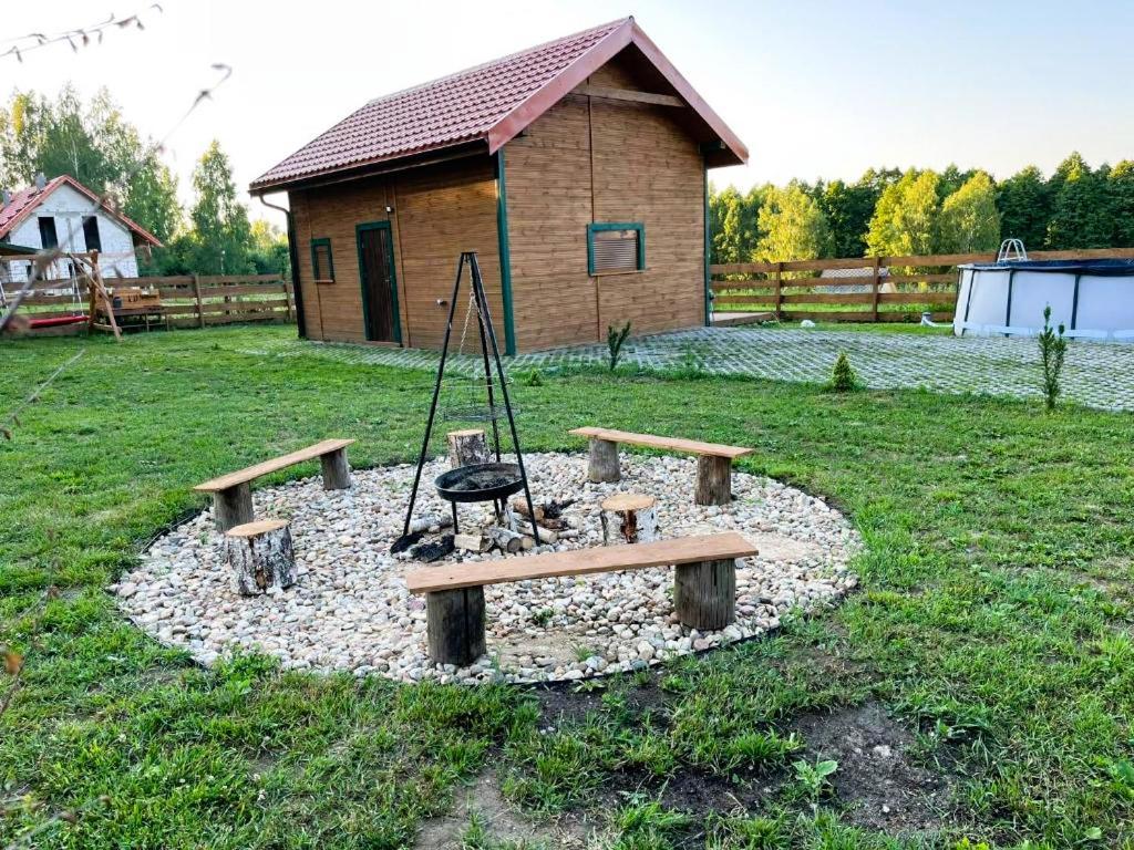 Zielona Chatka Nad Sapina Pozezdrze Esterno foto